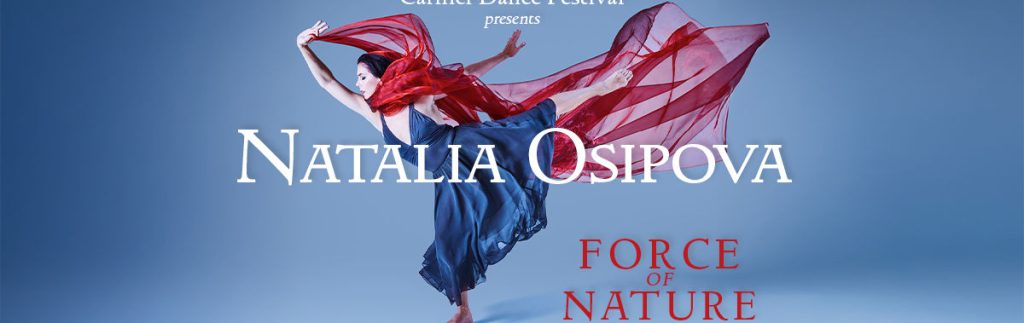 Image of Natalia Osipova dancing with a red ribbon